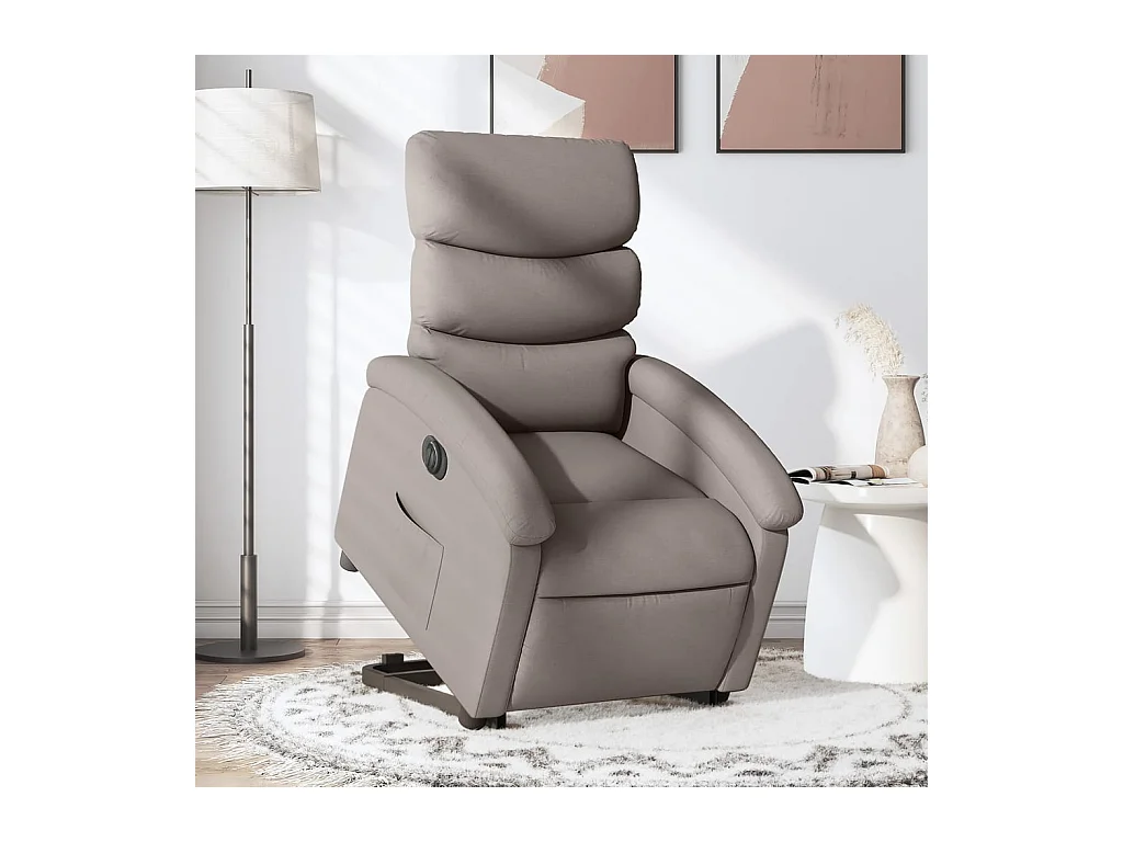 Fauteuil inclinable électrique taupe tissu