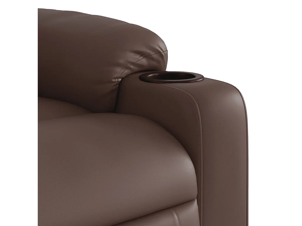 Fauteuil verstelbaar kunstleer bruin