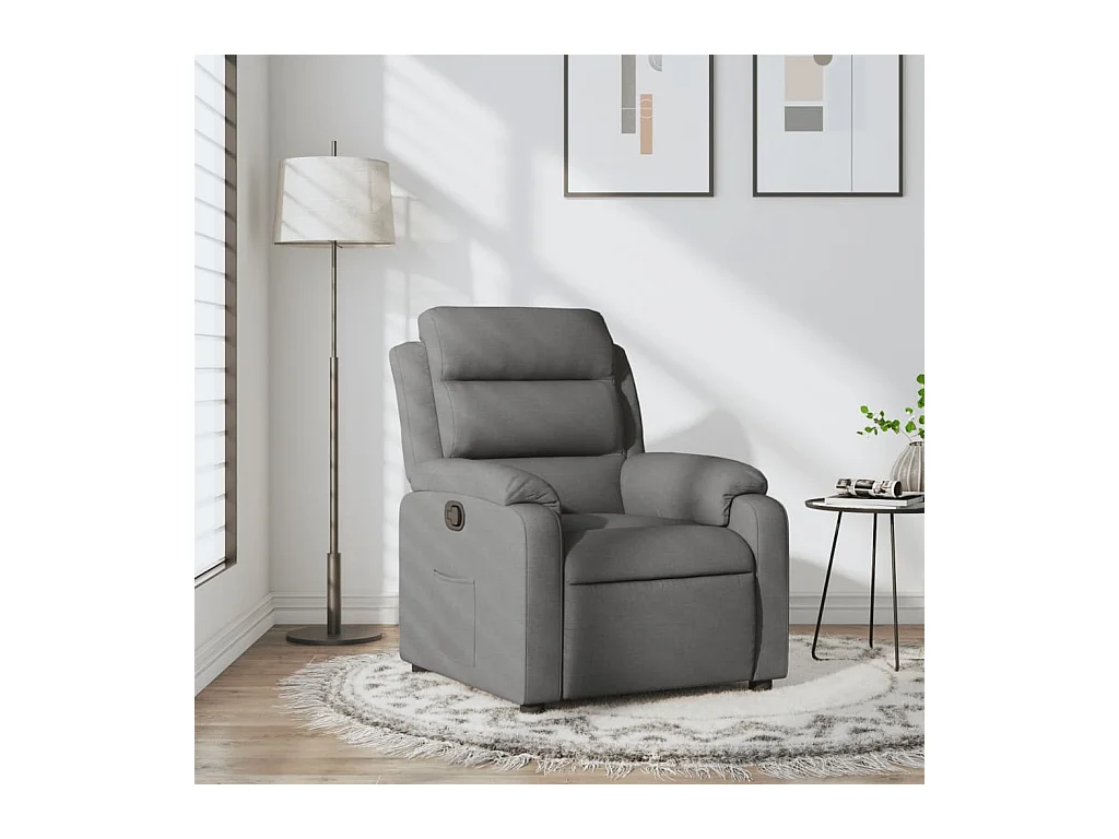 Fauteuil inclinable Gris foncé Tissu