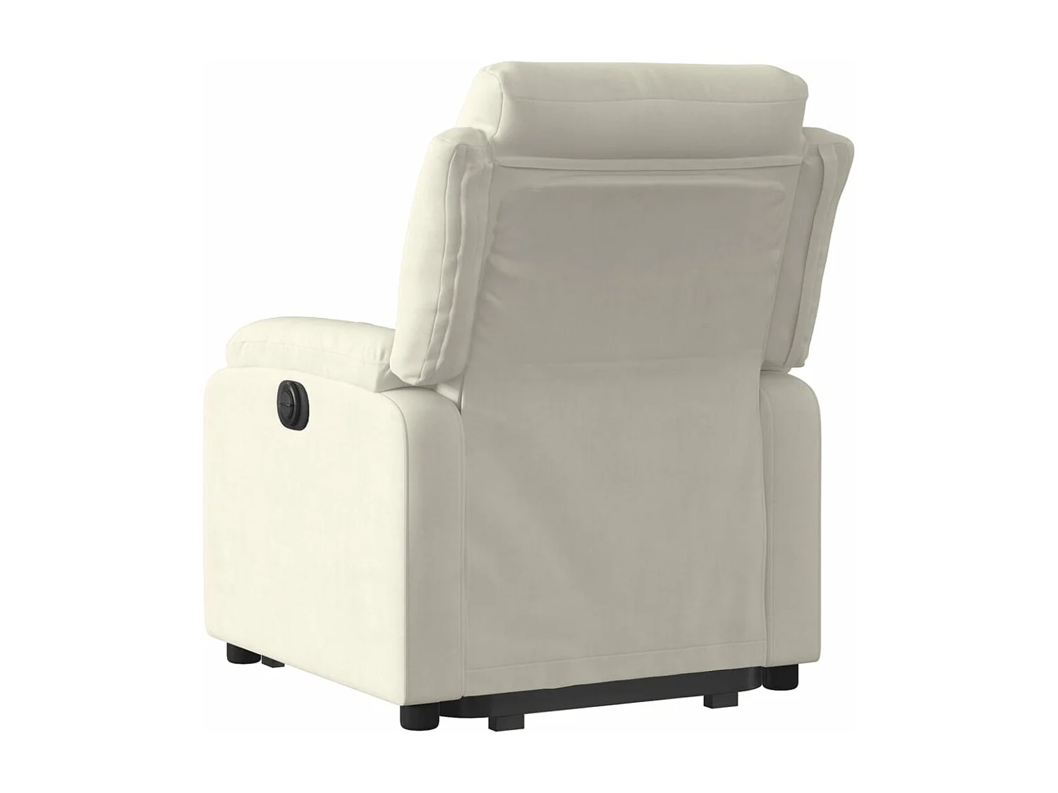 Fauteuil inclinable électrique crème velours