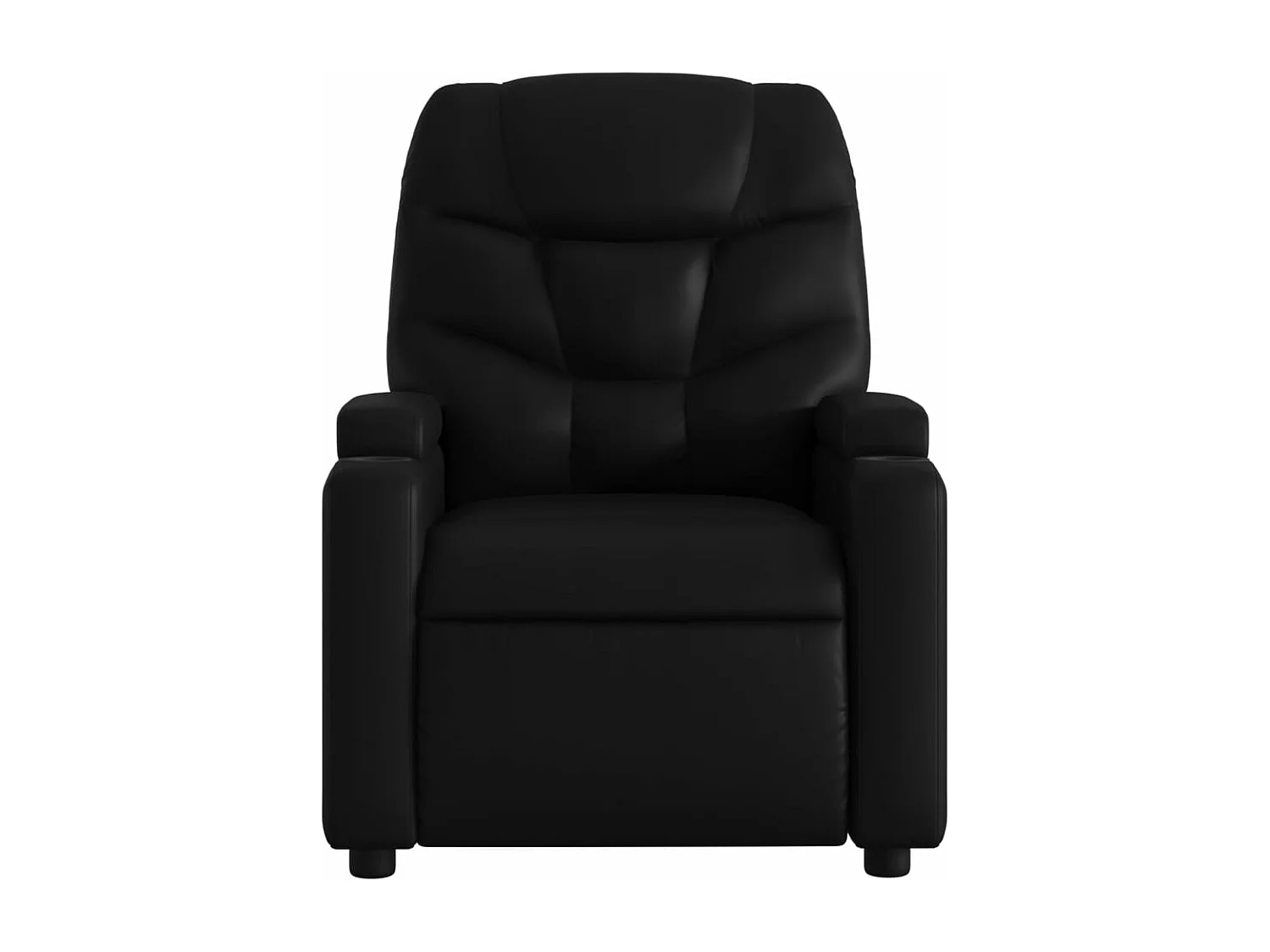 Fauteuil elektrisch verstelbaar kunstleer zwart