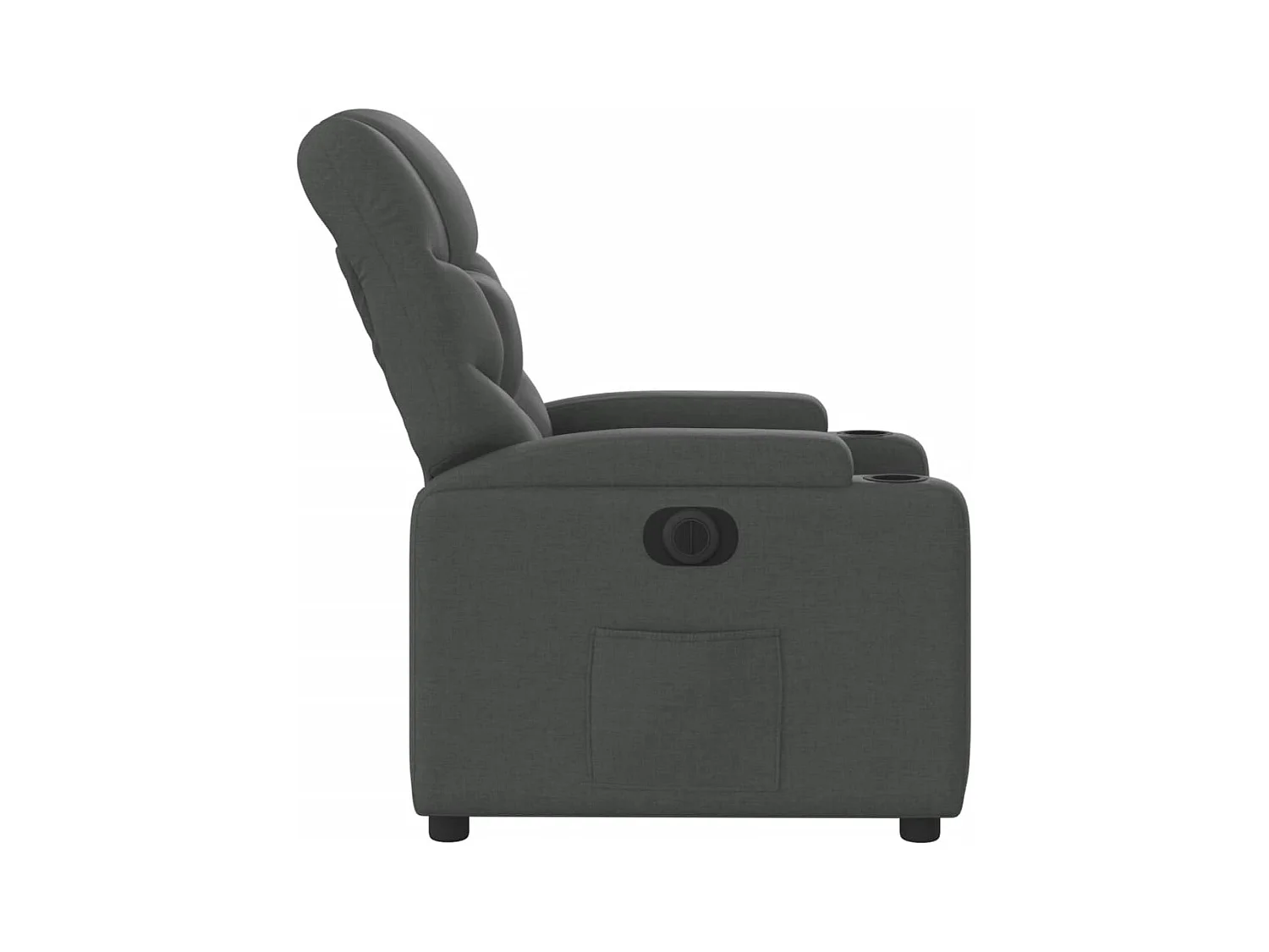 Fauteuil inclinable électrique Gris foncé Tissu