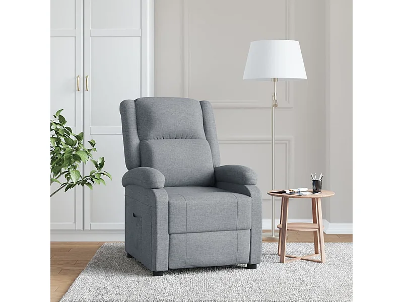 Fauteuil inclinable Gris clair Tissu