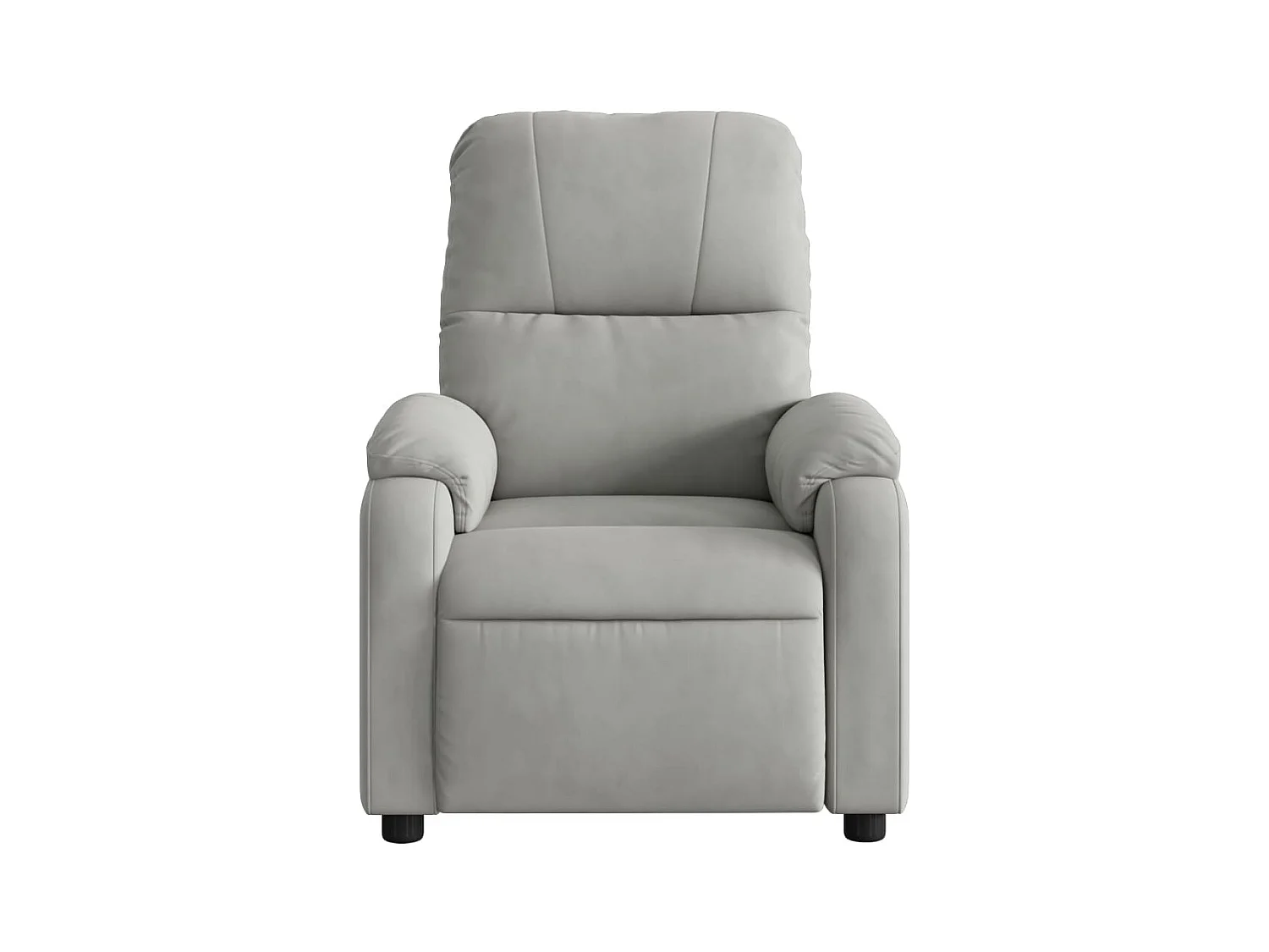 Fauteuil inclinable électrique gris clair tissu microfibre