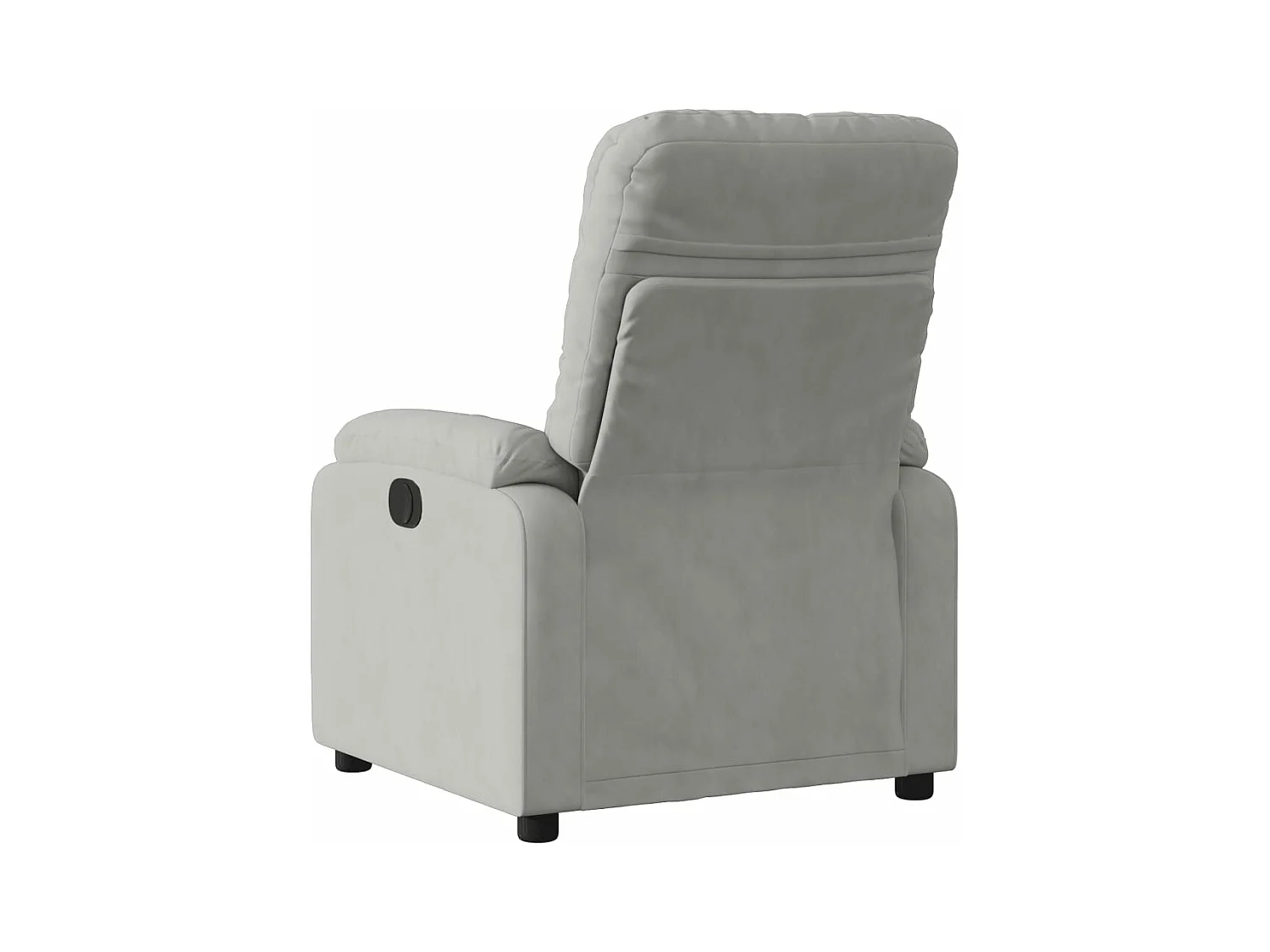 Fauteuil inclinable électrique gris clair tissu microfibre