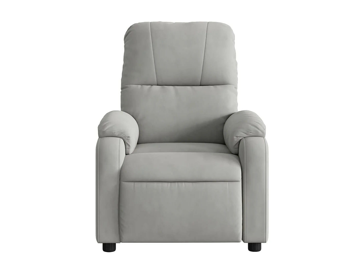 Fauteuil inclinable électrique gris clair tissu microfibre