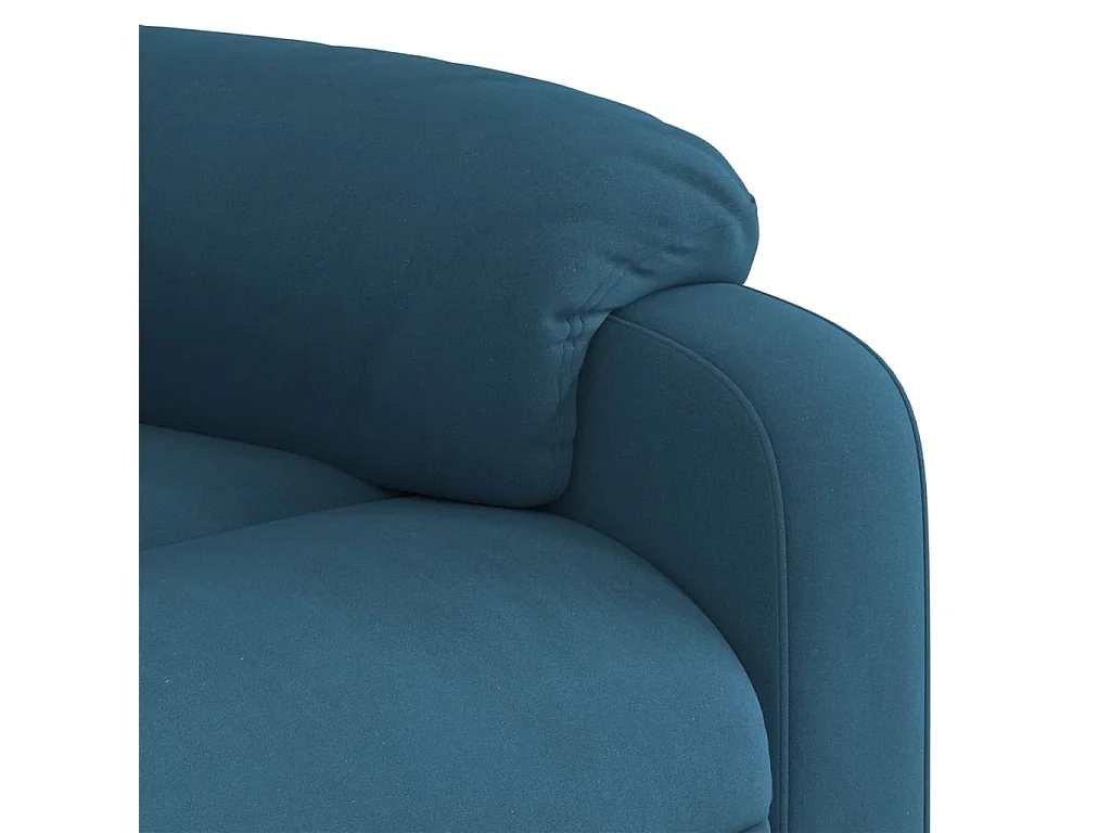 Fauteuil verstelbaar fluweel blauw