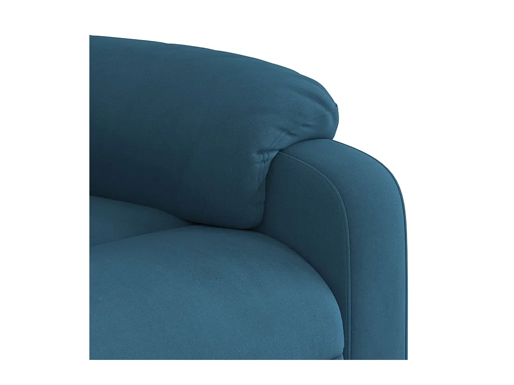 Fauteuil inclinable bleu velours