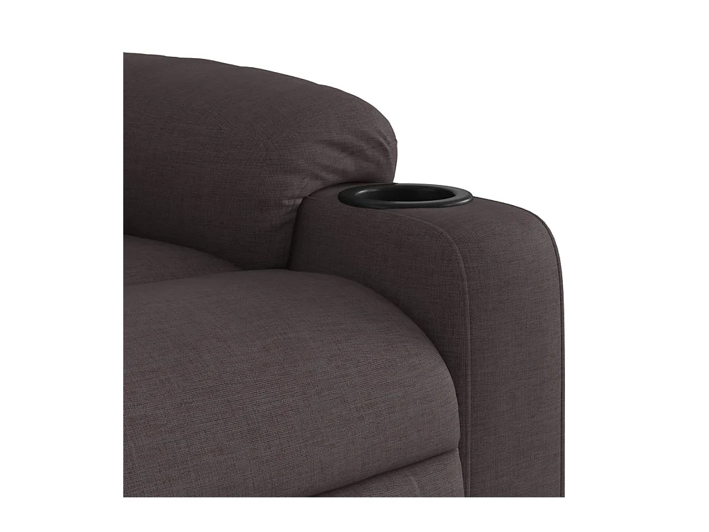 Fauteuil inclinable Marron foncé Tissu