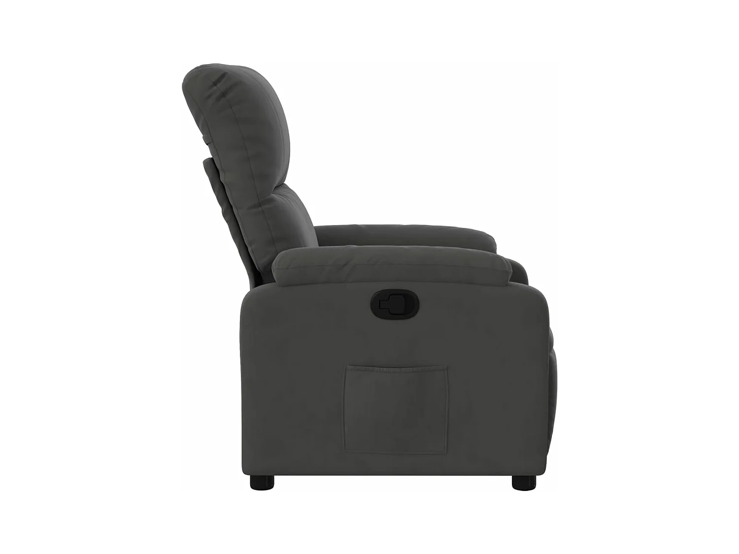Fauteuil inclinable gris foncé tissu microfibre