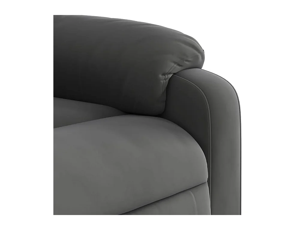 Fauteuil inclinable gris foncé tissu microfibre