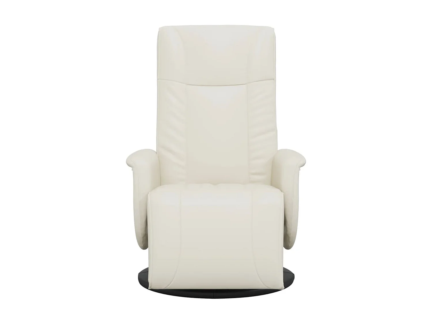 Fauteuil inclinable avec repose-pieds crème similicuir
