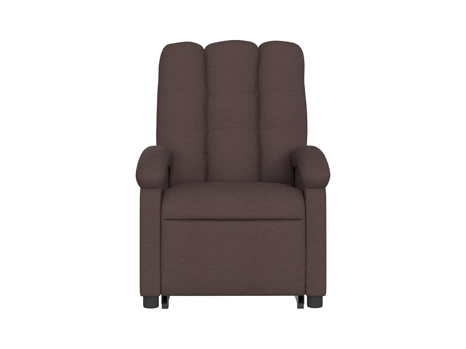 Fauteuil inclinable électrique marron foncé tissu