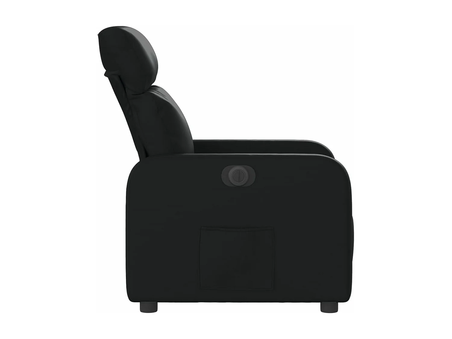 Fauteuil inclinable électrique Noir Similicuir