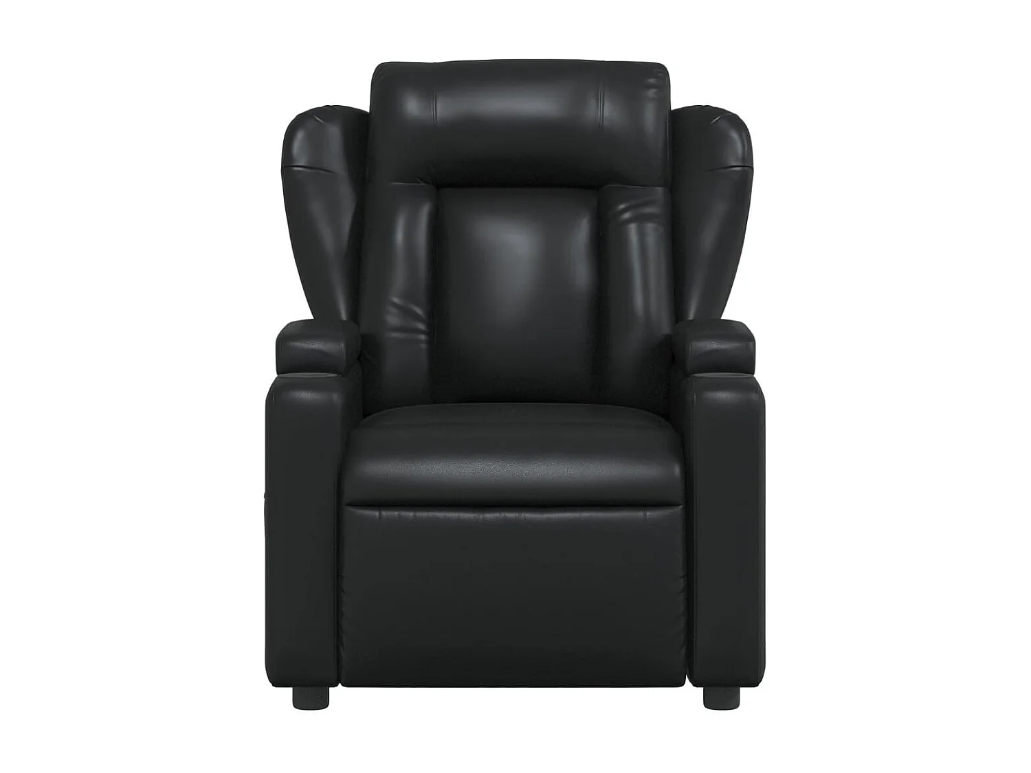 Fauteuil verstelbaar kunstleer zwart