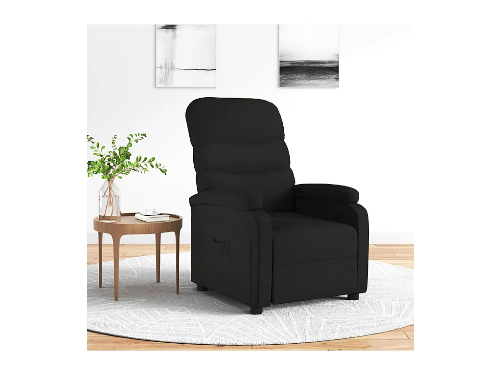 Fauteuil inclinable Noir Tissu