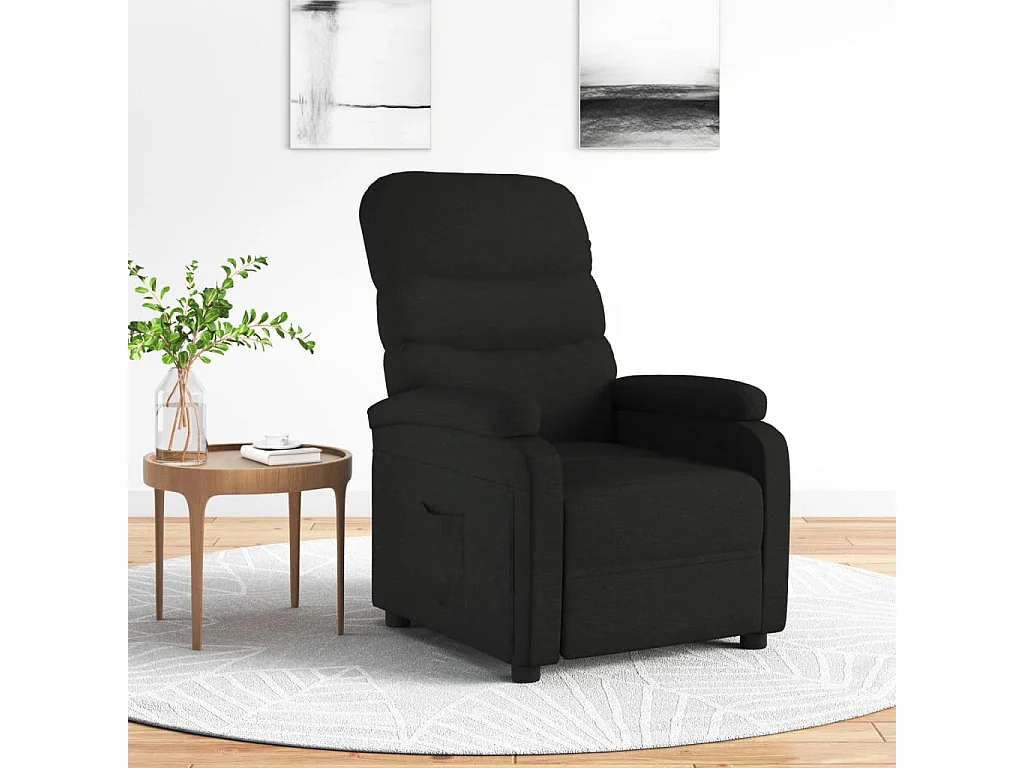 Fauteuil inclinable Noir Tissu