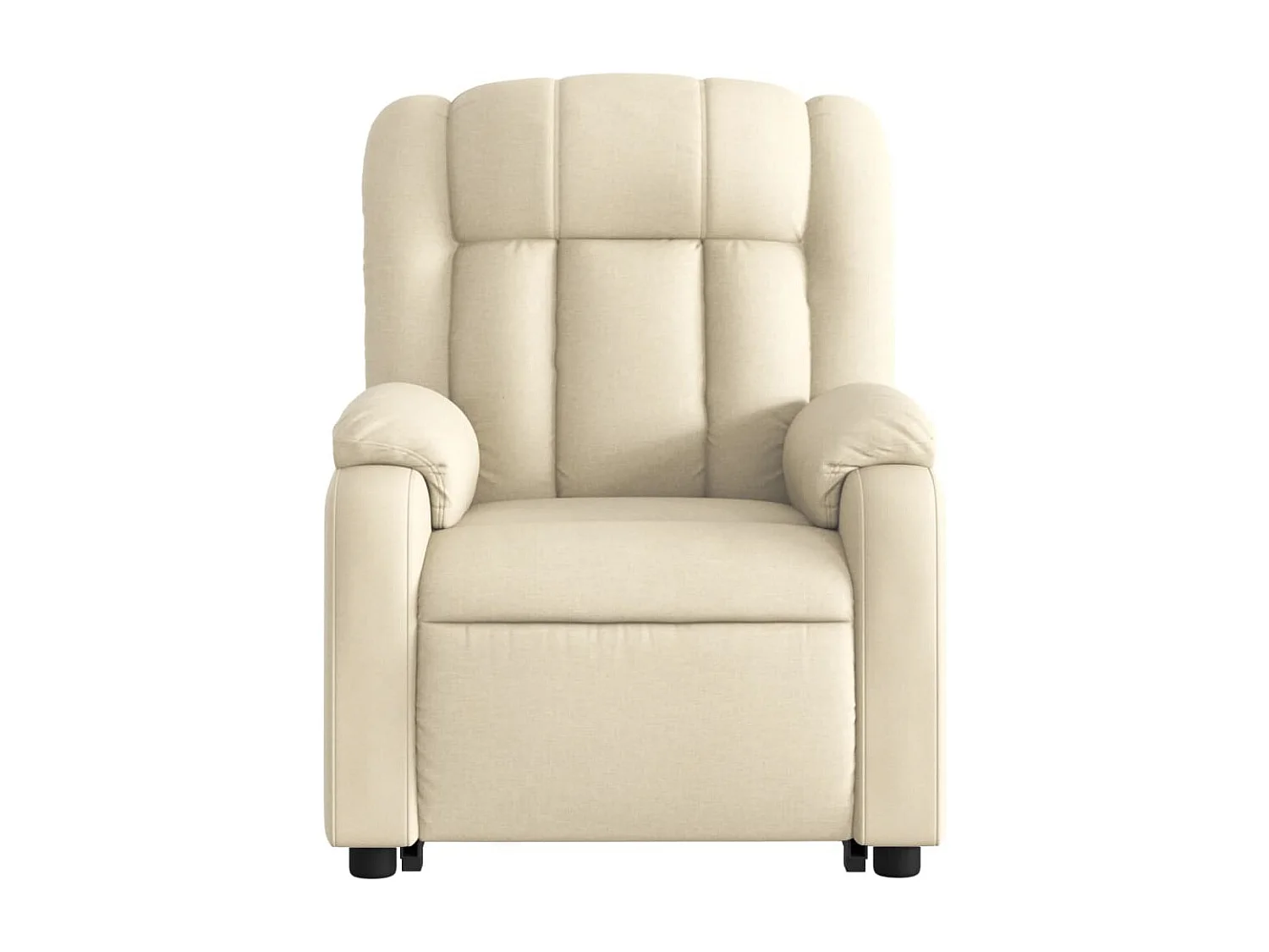 Fauteuil inclinable électrique crème tissu