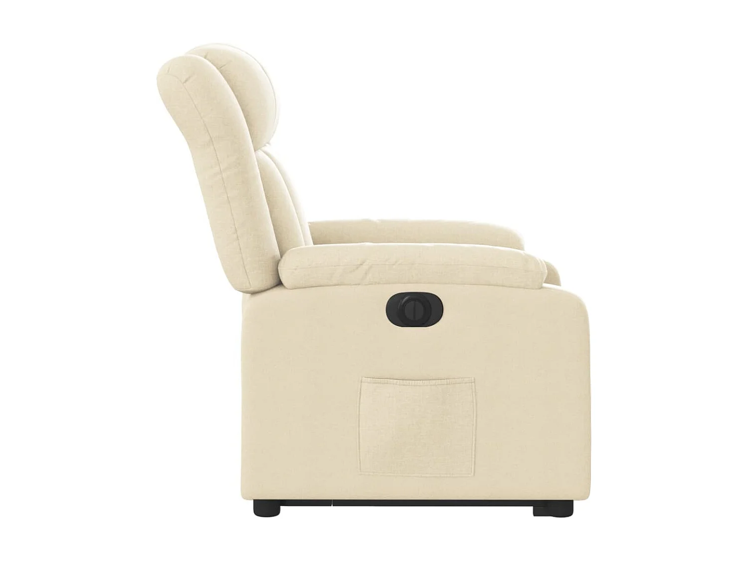 Fauteuil inclinable électrique crème tissu