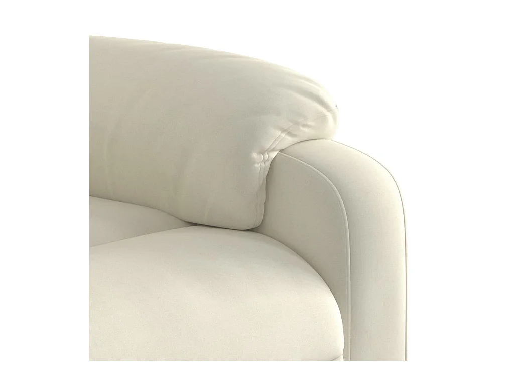 Fauteuil verstelbaar fluweel crèmekleurig