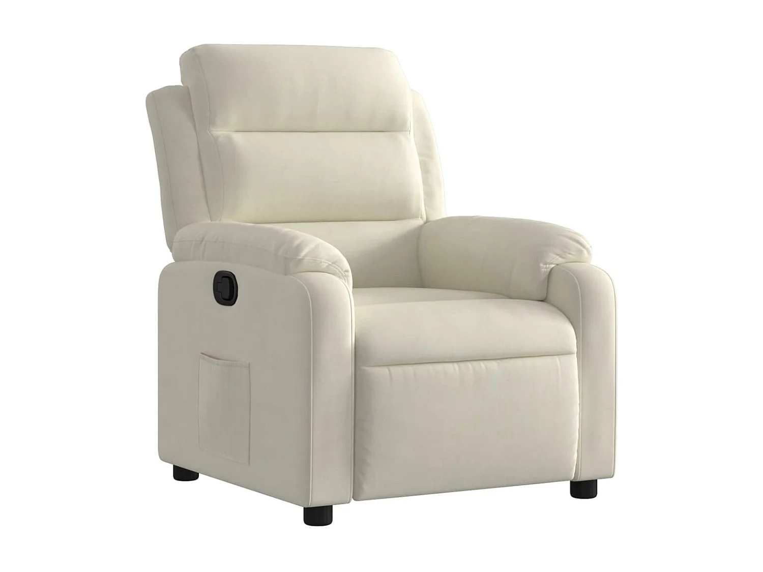 Fauteuil inclinable Crème Velours