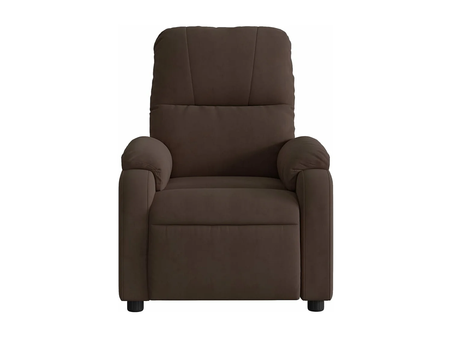 Fauteuil inclinable électrique marron tissu microfibre