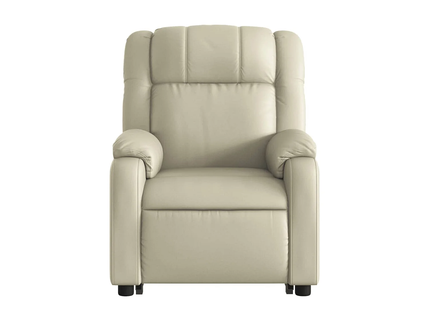 Fauteuil inclinable électrique crème similicuir