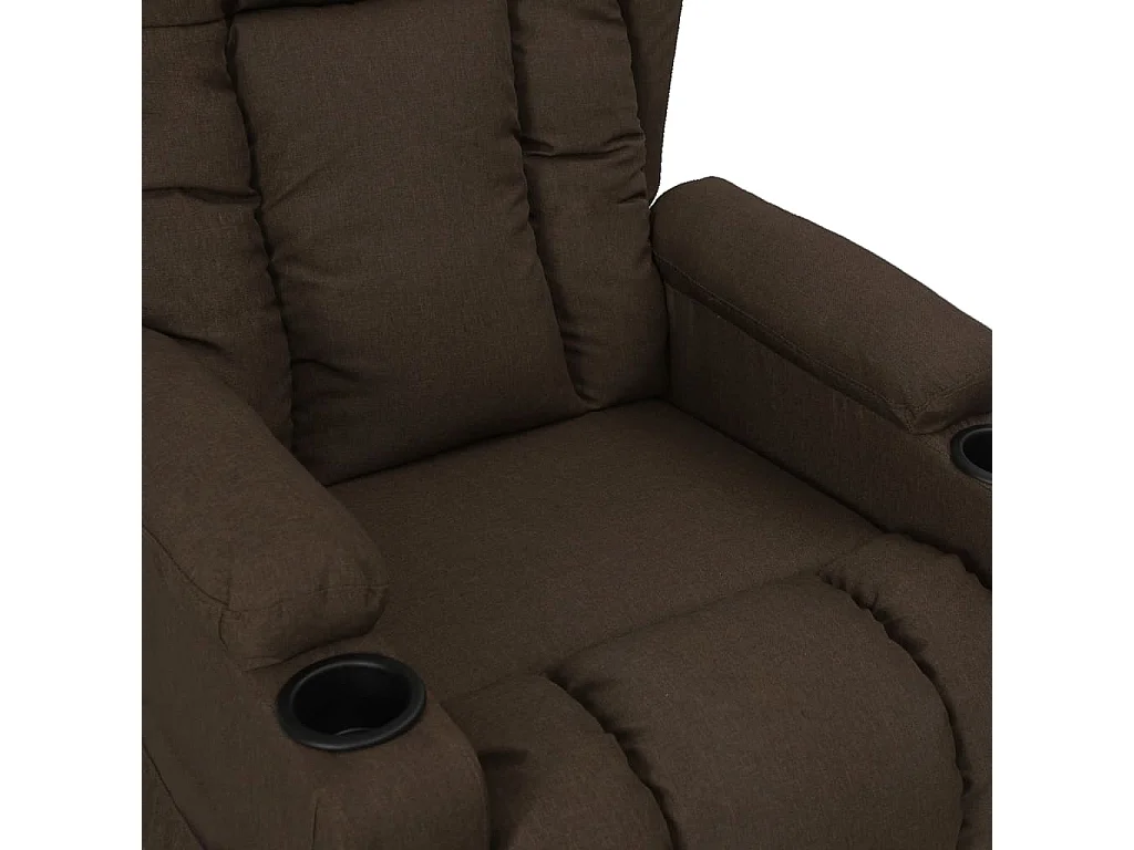 Fauteuil inclinable Marron foncé Tissu