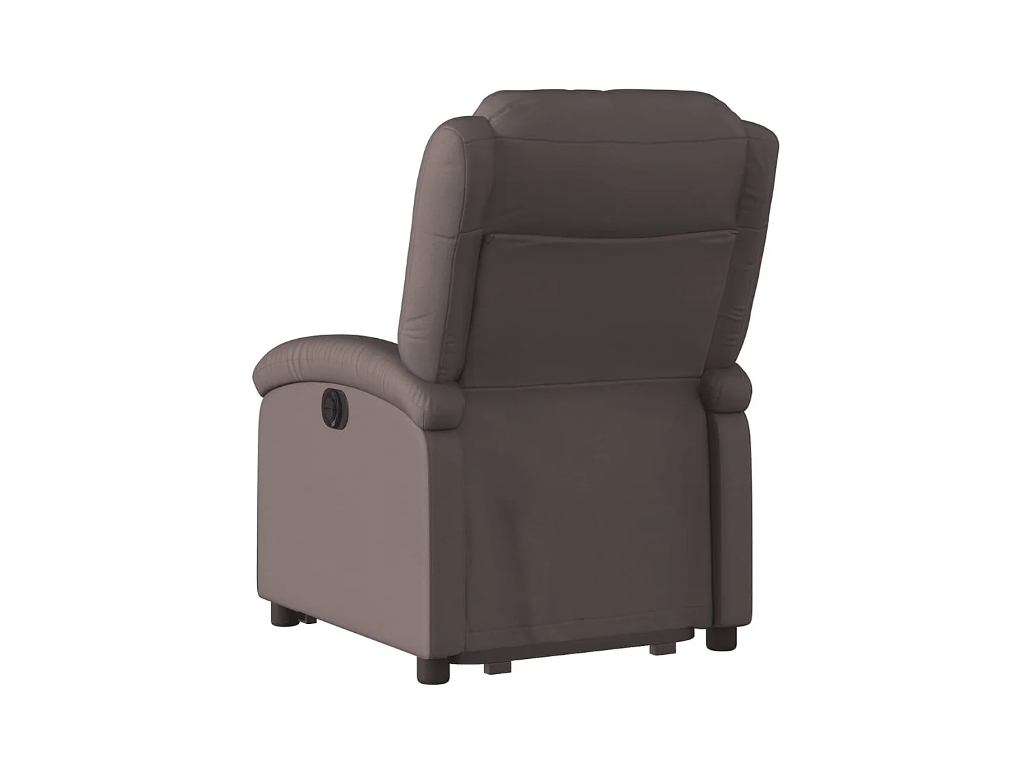 Fauteuil inclinable marron foncé cuir véritable