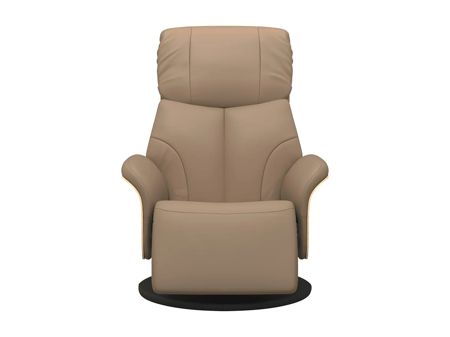 Fauteuil verstelbaar met voetensteun kunstleer cappuccinokleur