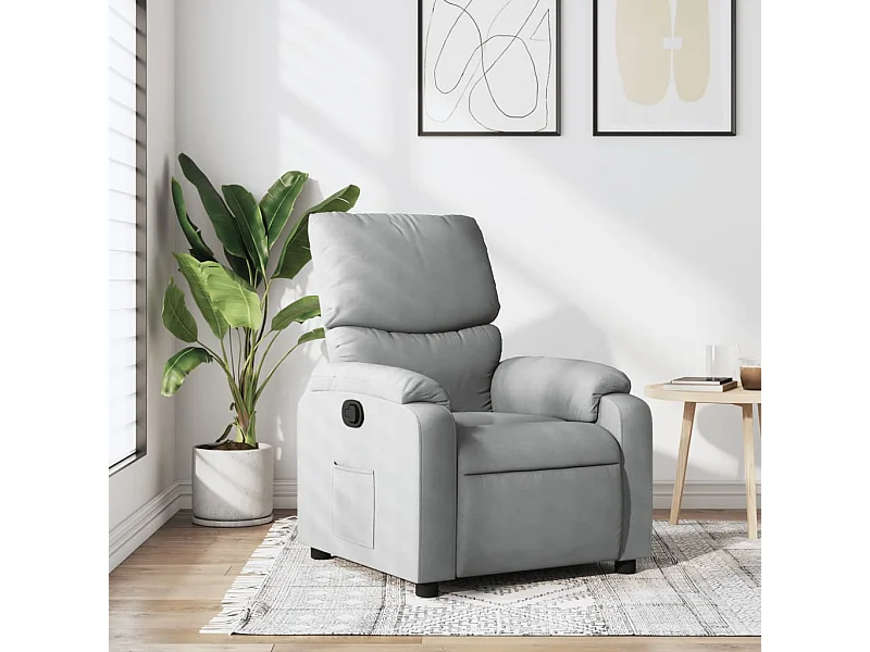 Fauteuil inclinable Gris clair Tissu