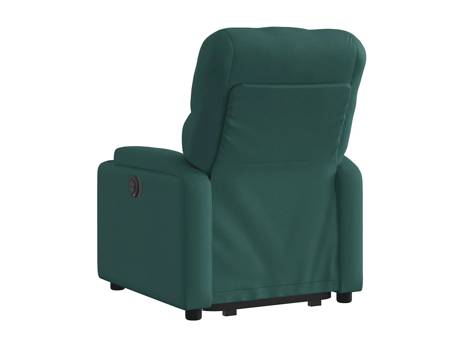 Sillón reclinable elevable tela verde oscuro