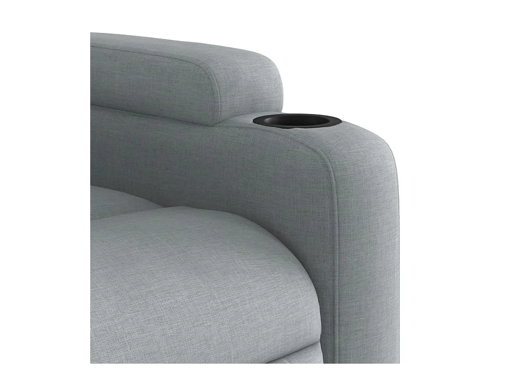 Fauteuil verstelbaar stof lichtgrijs