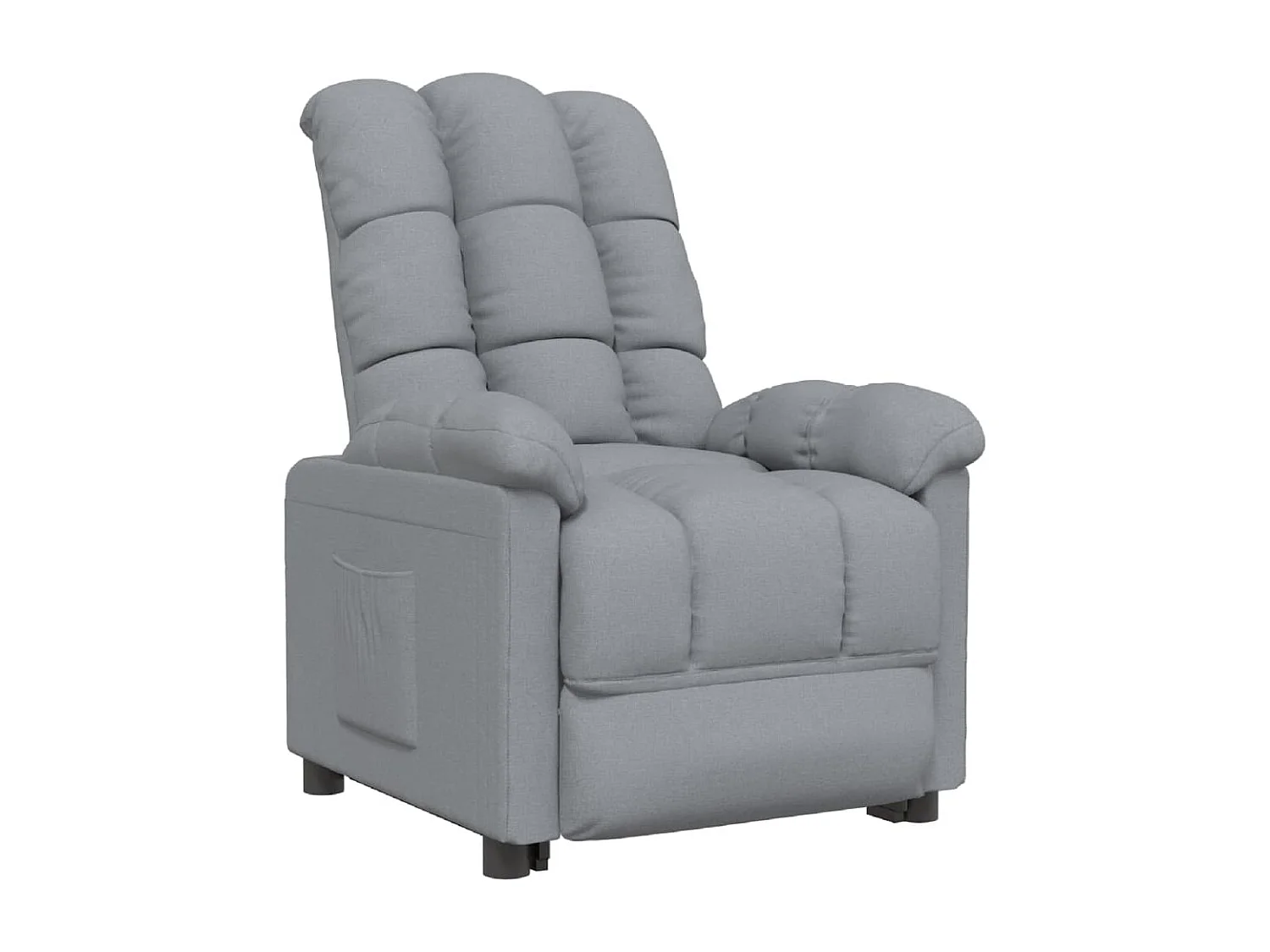 Fauteuil verstelbaar stof lichtgrijs