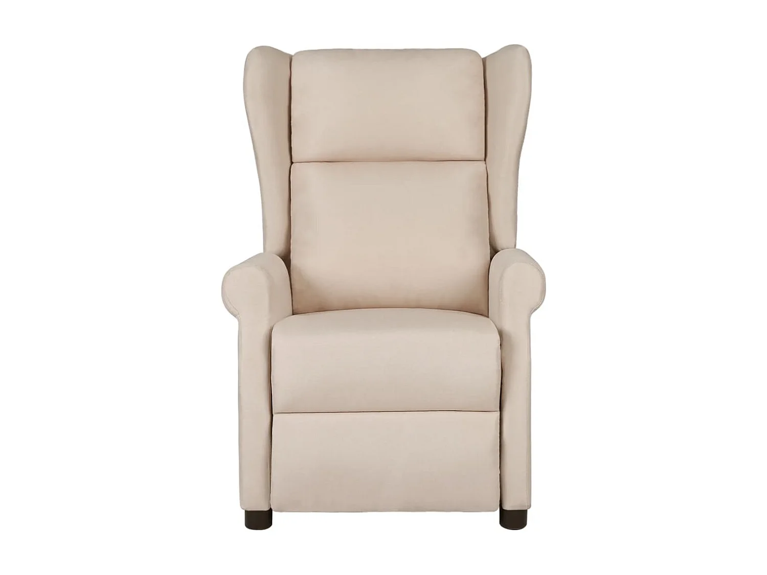 Fauteuil verstelbaar stof crèmekleurig