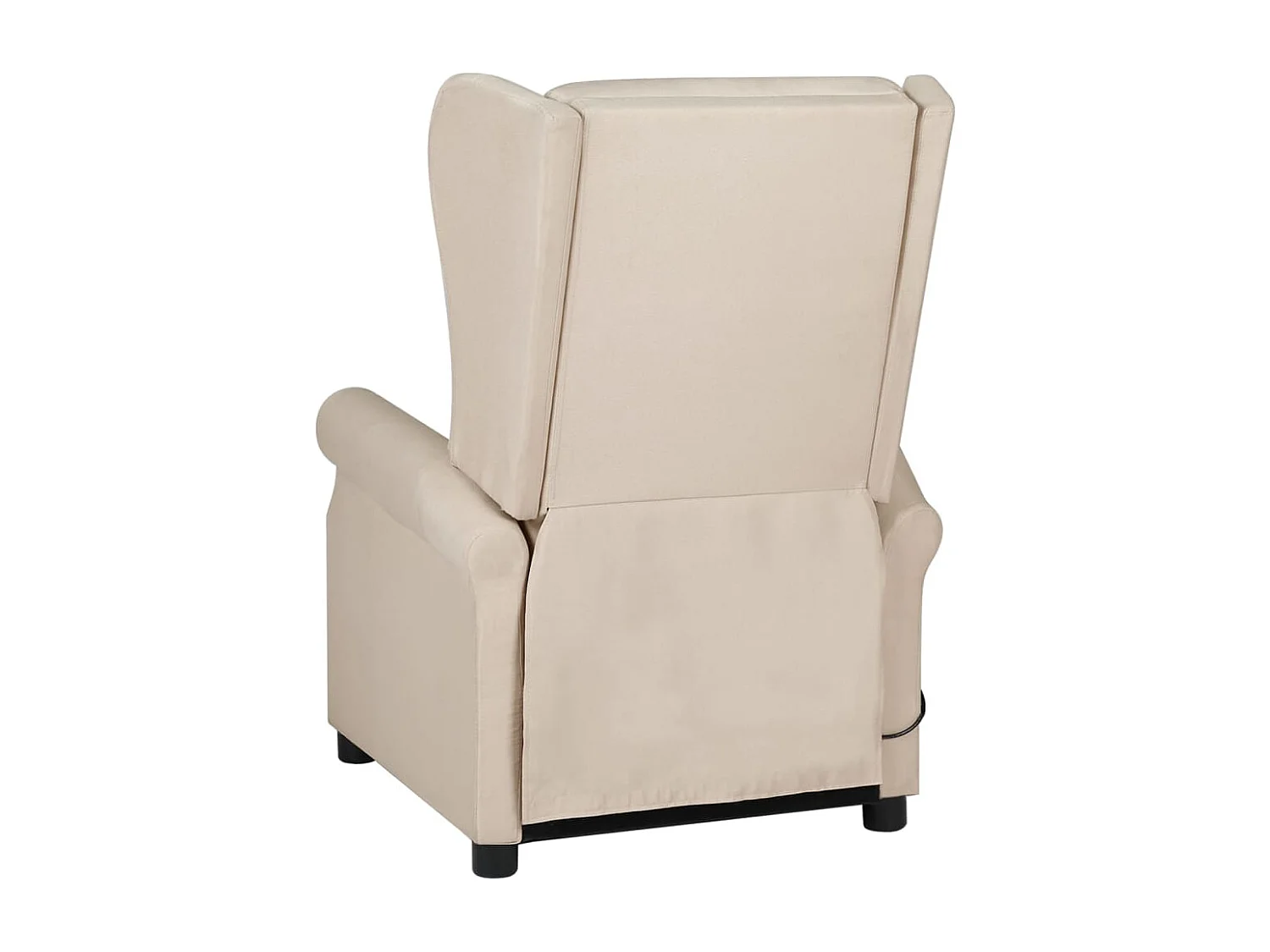 Fauteuil verstelbaar stof crèmekleurig