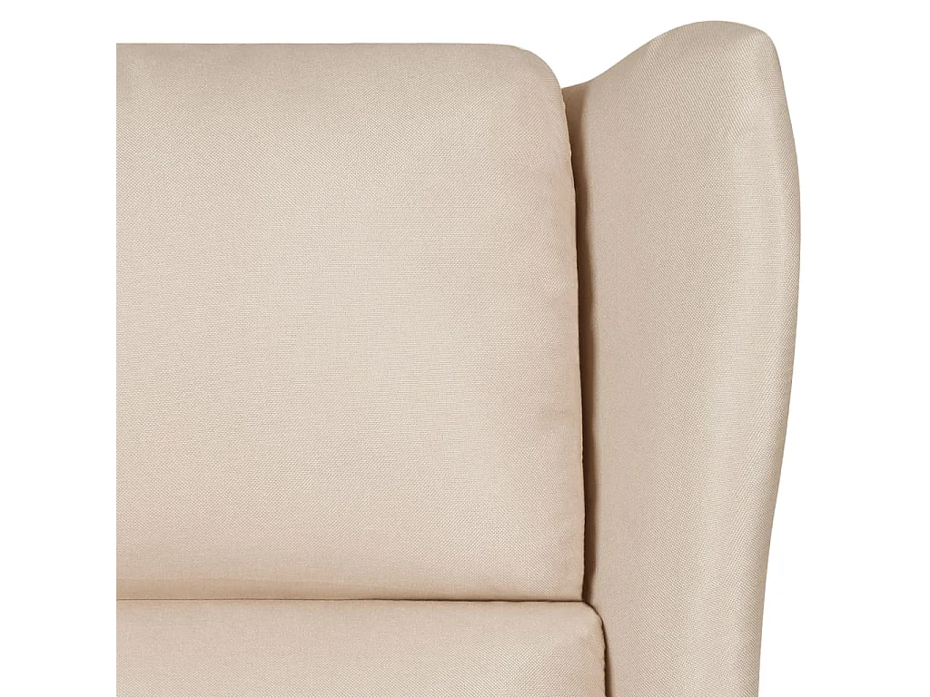 Fauteuil verstelbaar stof crèmekleurig