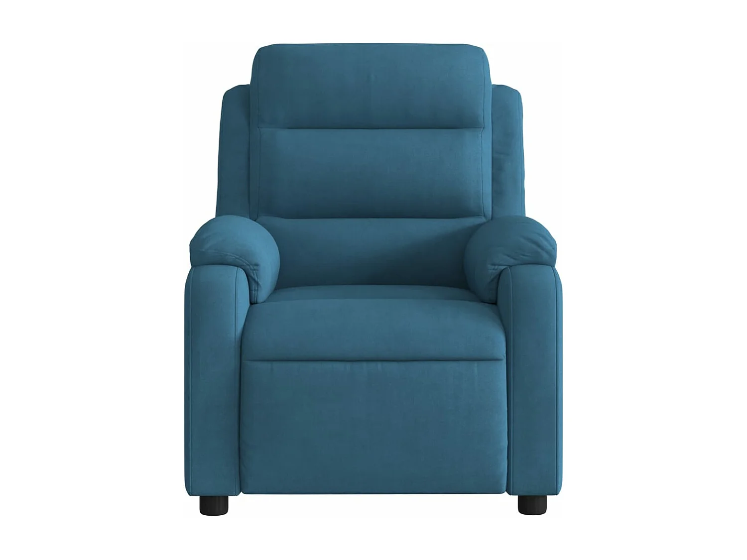 Sillón reclinable eléctrico terciopelo azul