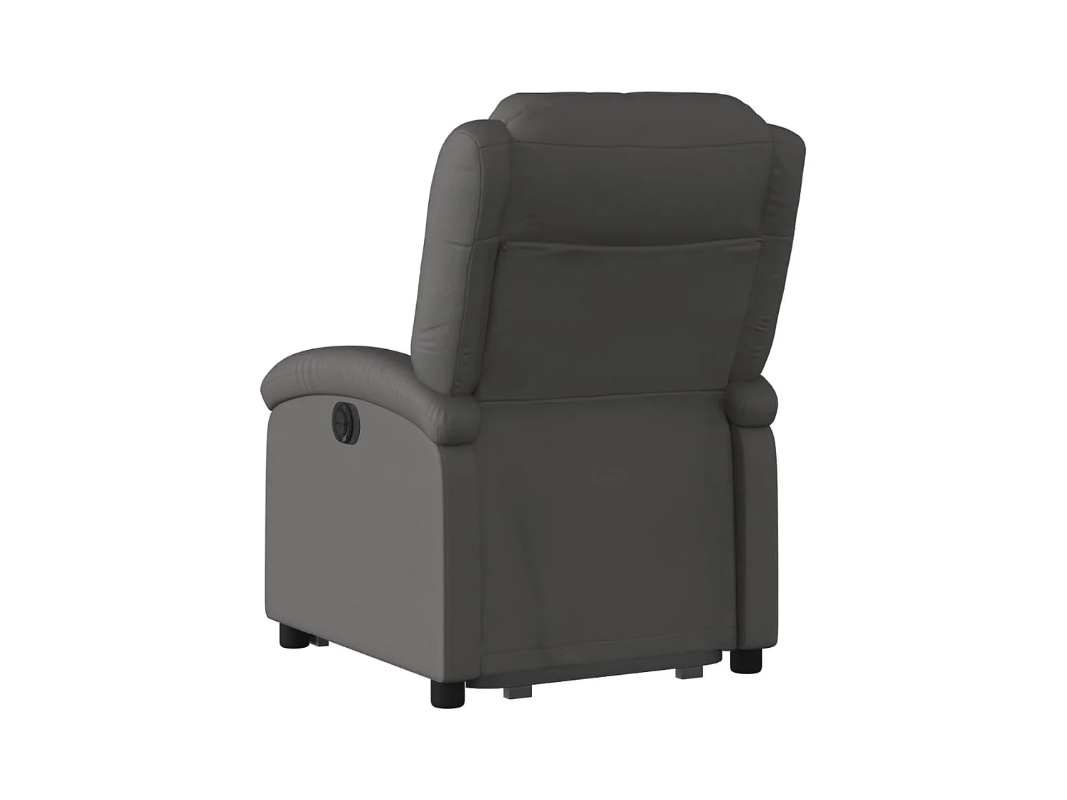 Fauteuil inclinable gris cuir véritable