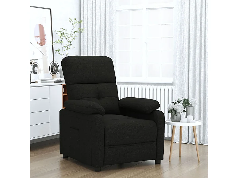 Fauteuil inclinable Noir Tissu