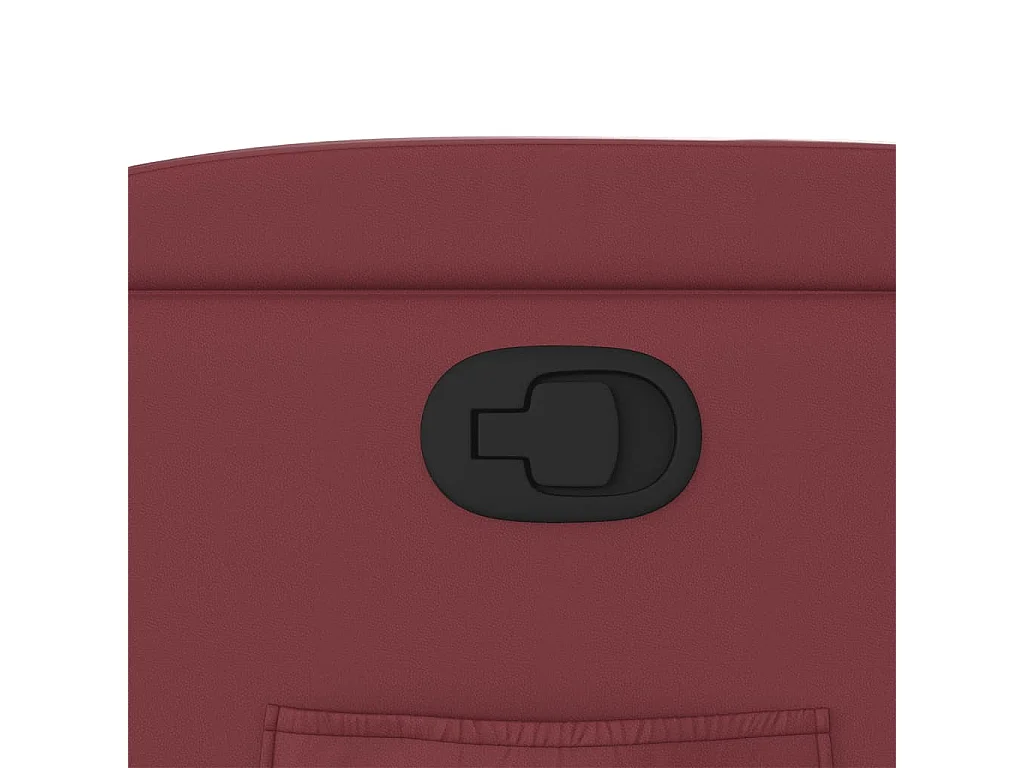 Sillón reclinable de cuero sintético rojo tinto