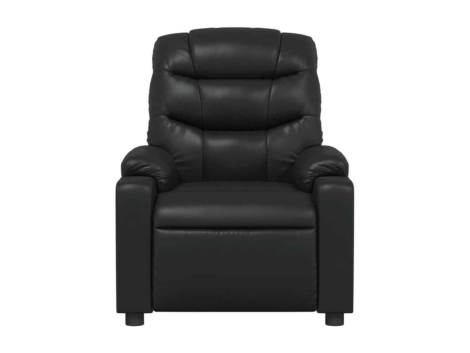 Fauteuil verstelbaar kunstleer zwart