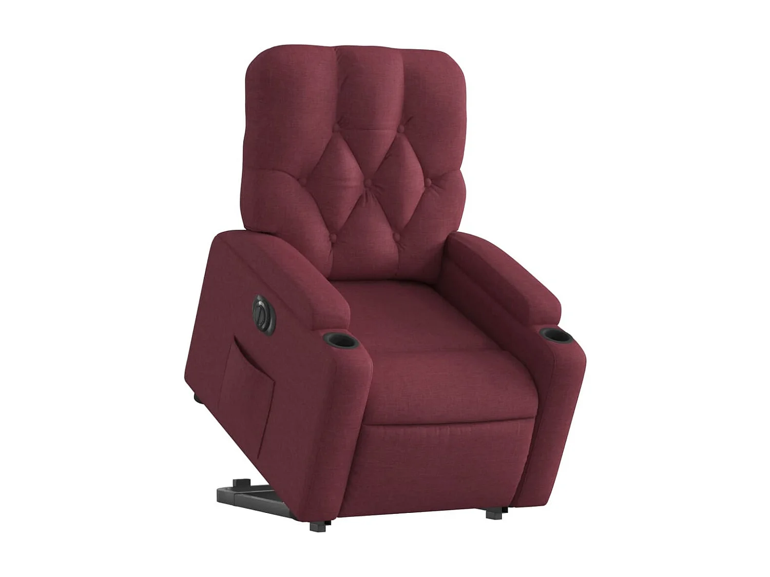 Fauteuil inclinable électrique rouge bordeaux tissu