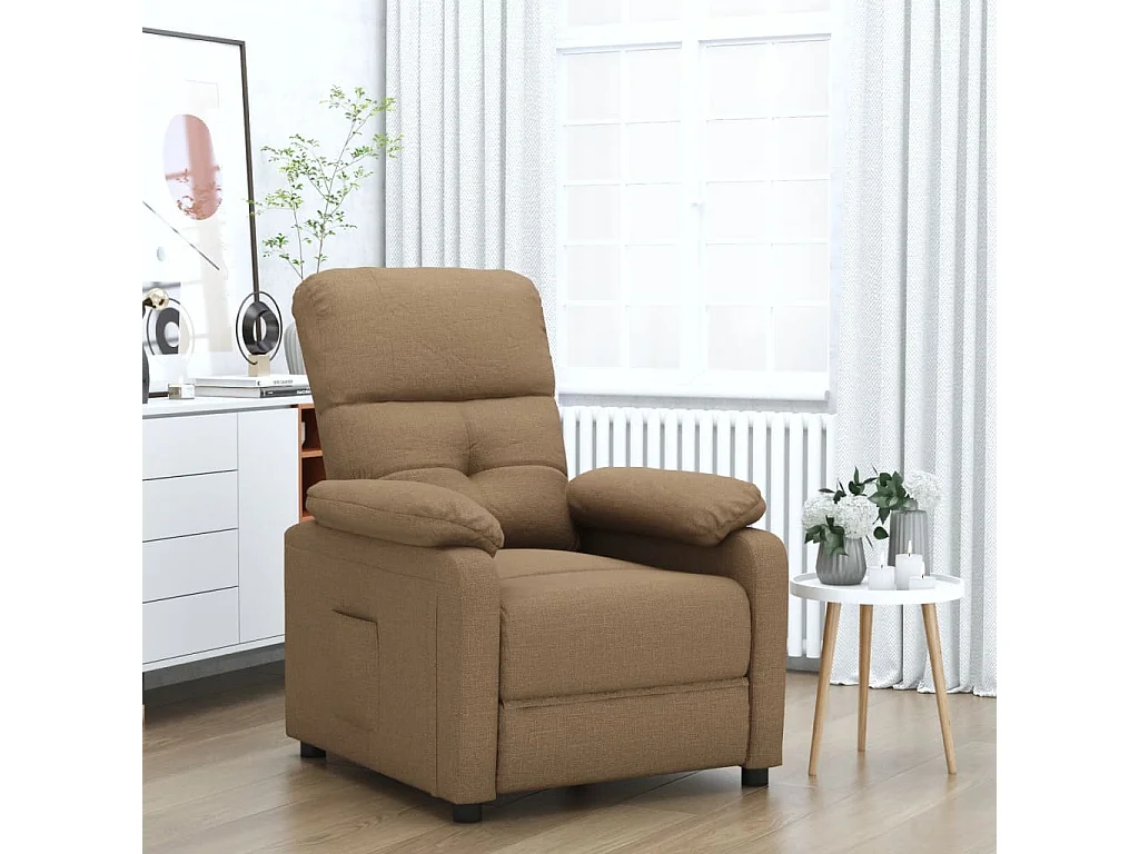 Fauteuil inclinable Marron Tissu