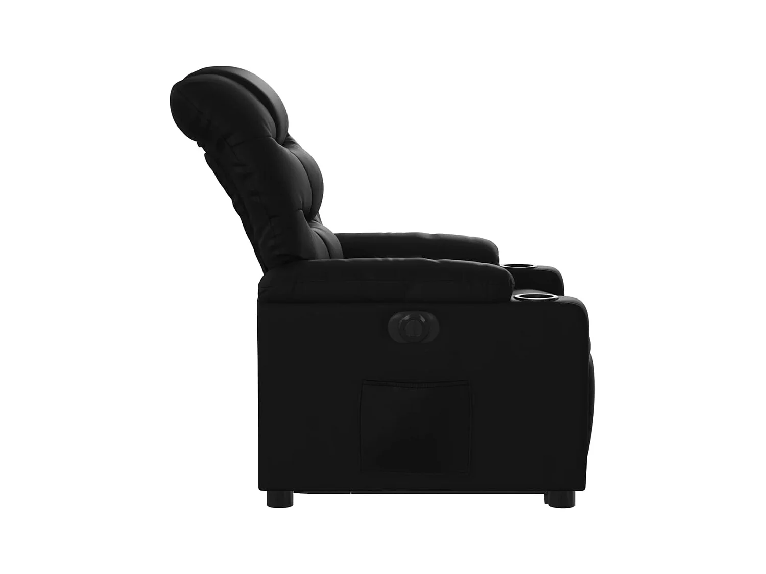 Fauteuil inclinable électrique noir similicuir