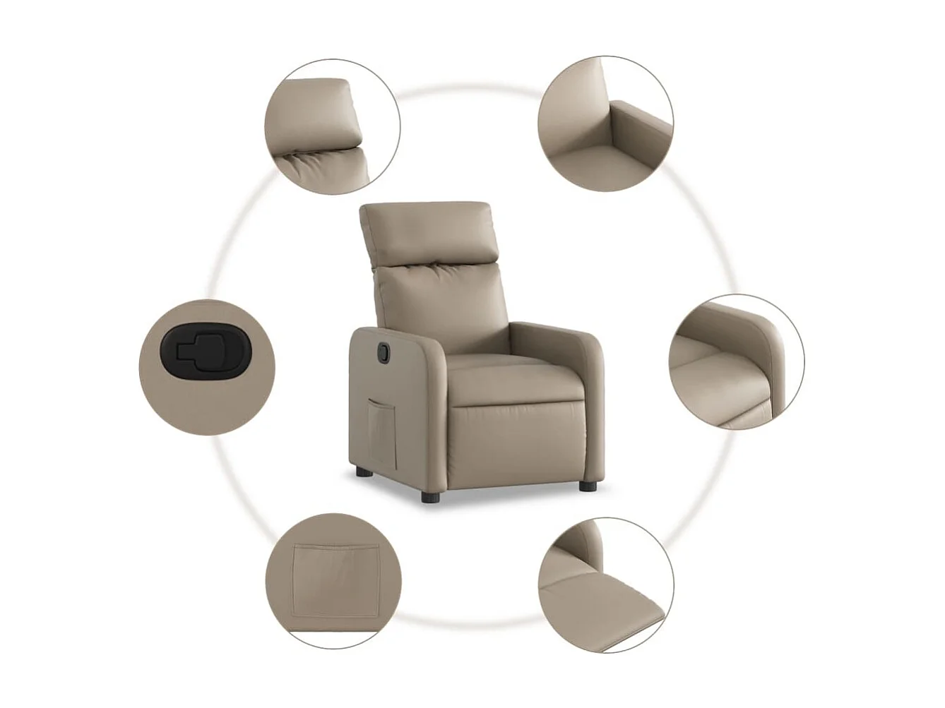 Fauteuil inclinable Cappuccino Similicuir
