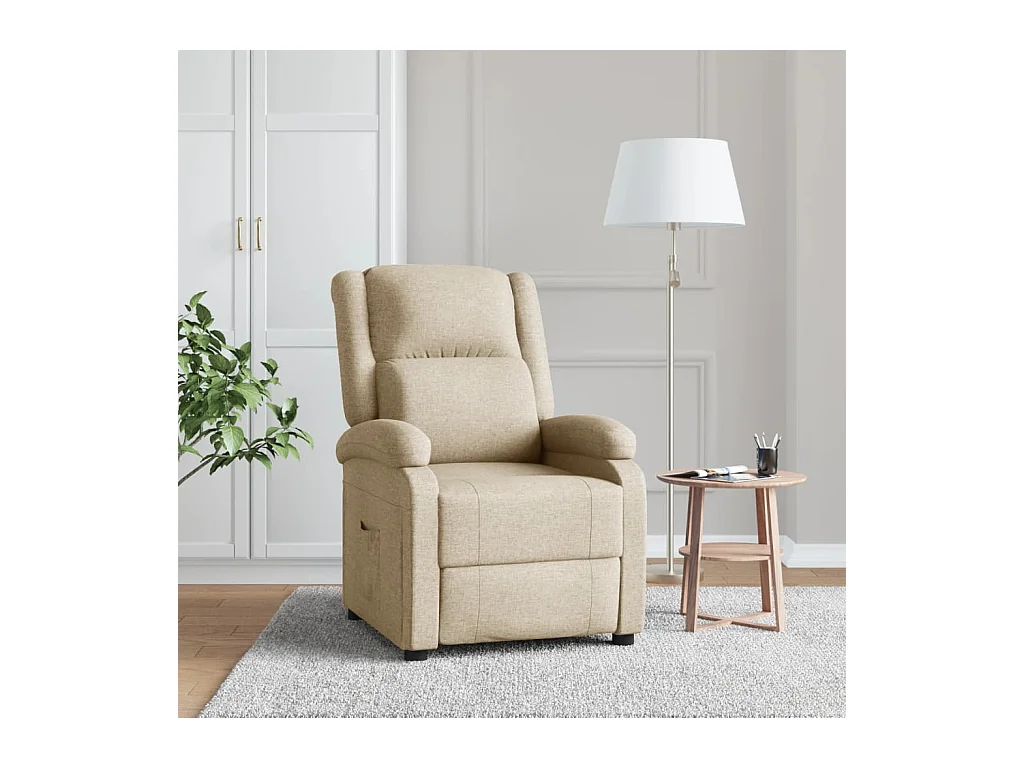 Fauteuil inclinable Crème Tissu