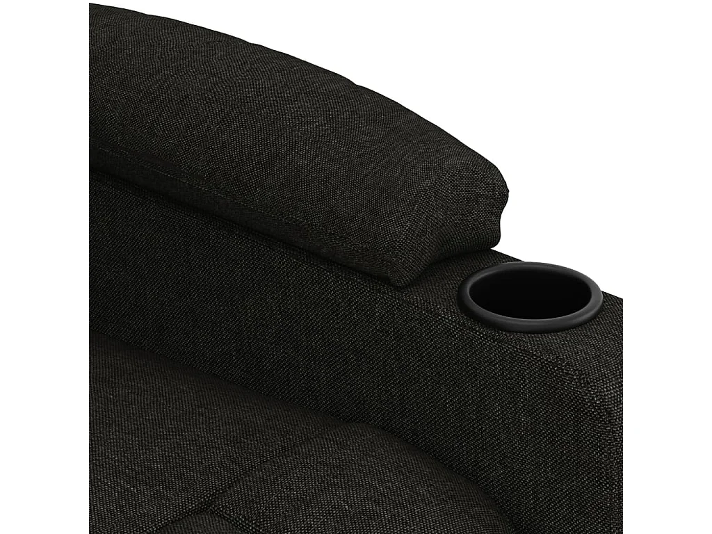 Fauteuil inclinable électrique Noir Tissu