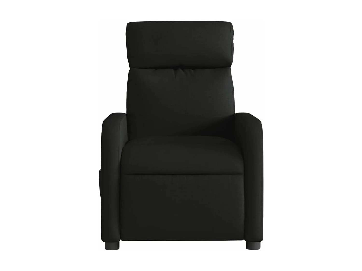 Sillón reclinable eléctrico de tela negro