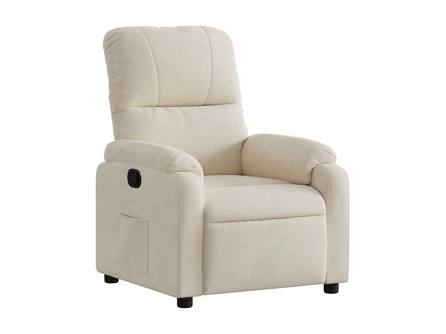 Fauteuil inclinable beige tissu microfibre